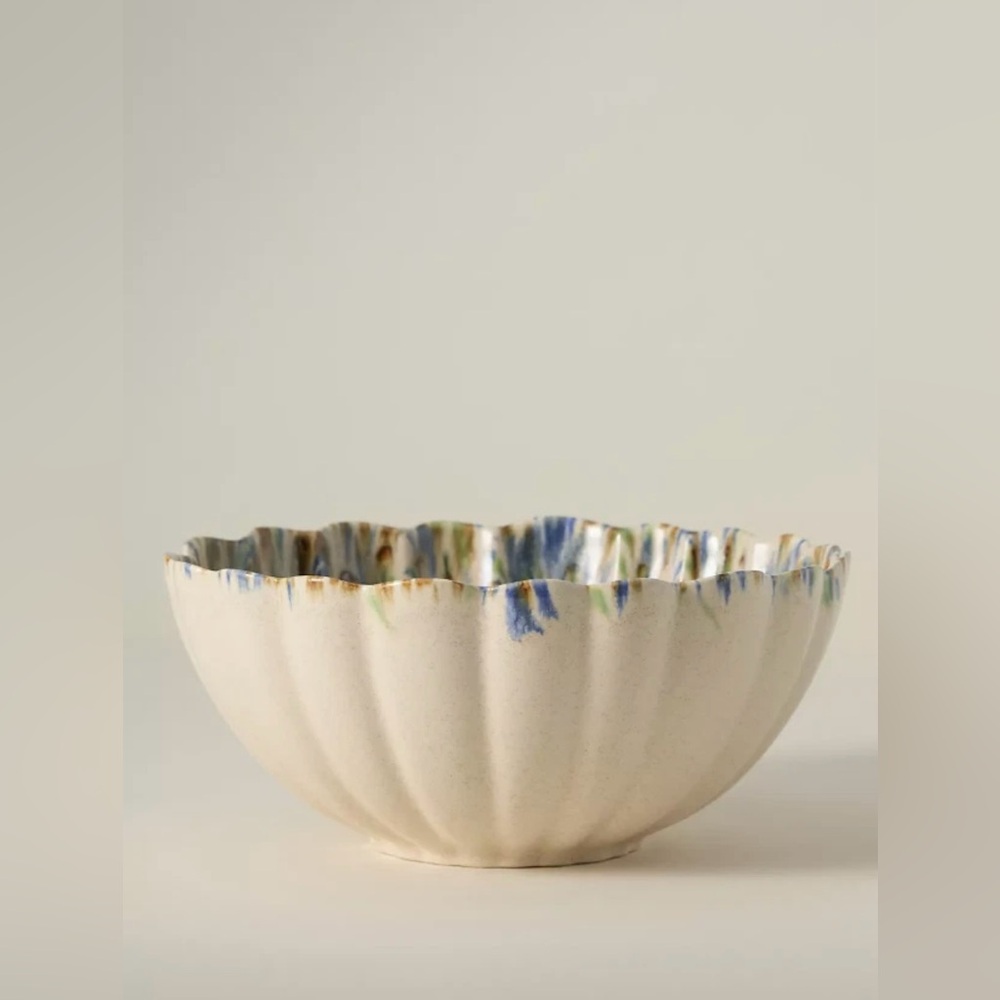 Anthropologie Lagos Portuguese Stoneware Serving Bowl - Rare Find! NEW - Picture 4 of 4